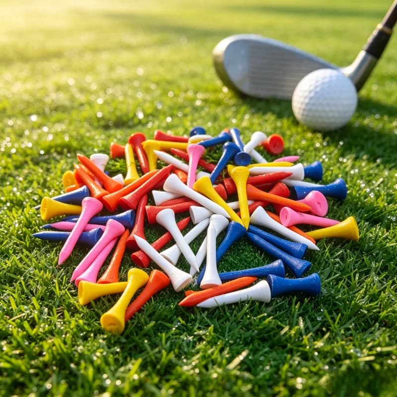 High Quality Wooden Golf Ball Seat, Golf Accessories Mixed Color 100Pcs, Random Color