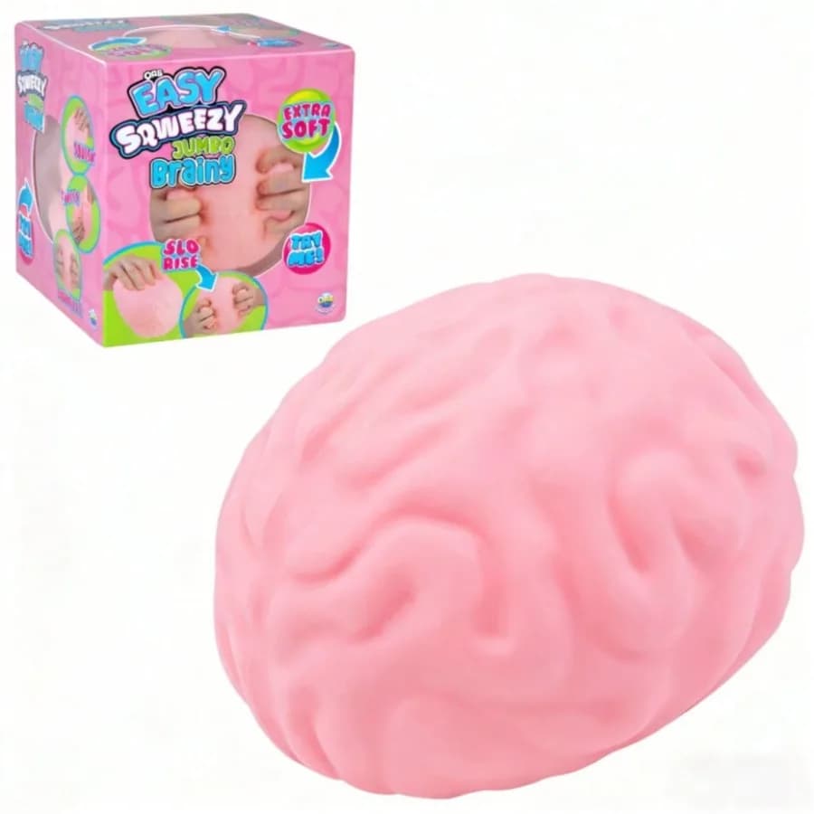 1pc Extra Large Brain Squishy Toy Soft Bouncy Stress Relief Anxiety Ball Collection Birthday Valentine Holiday Party Favor