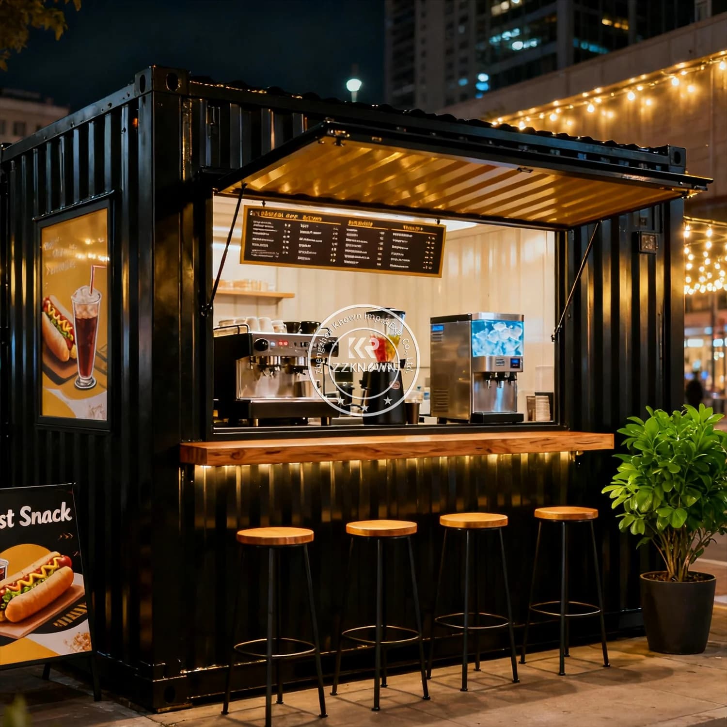 Nuovo ristorante bar contenitore con cucina contenitore di spedizione ristorante personalizzabile caffetteria chiosco alimentare in vendita