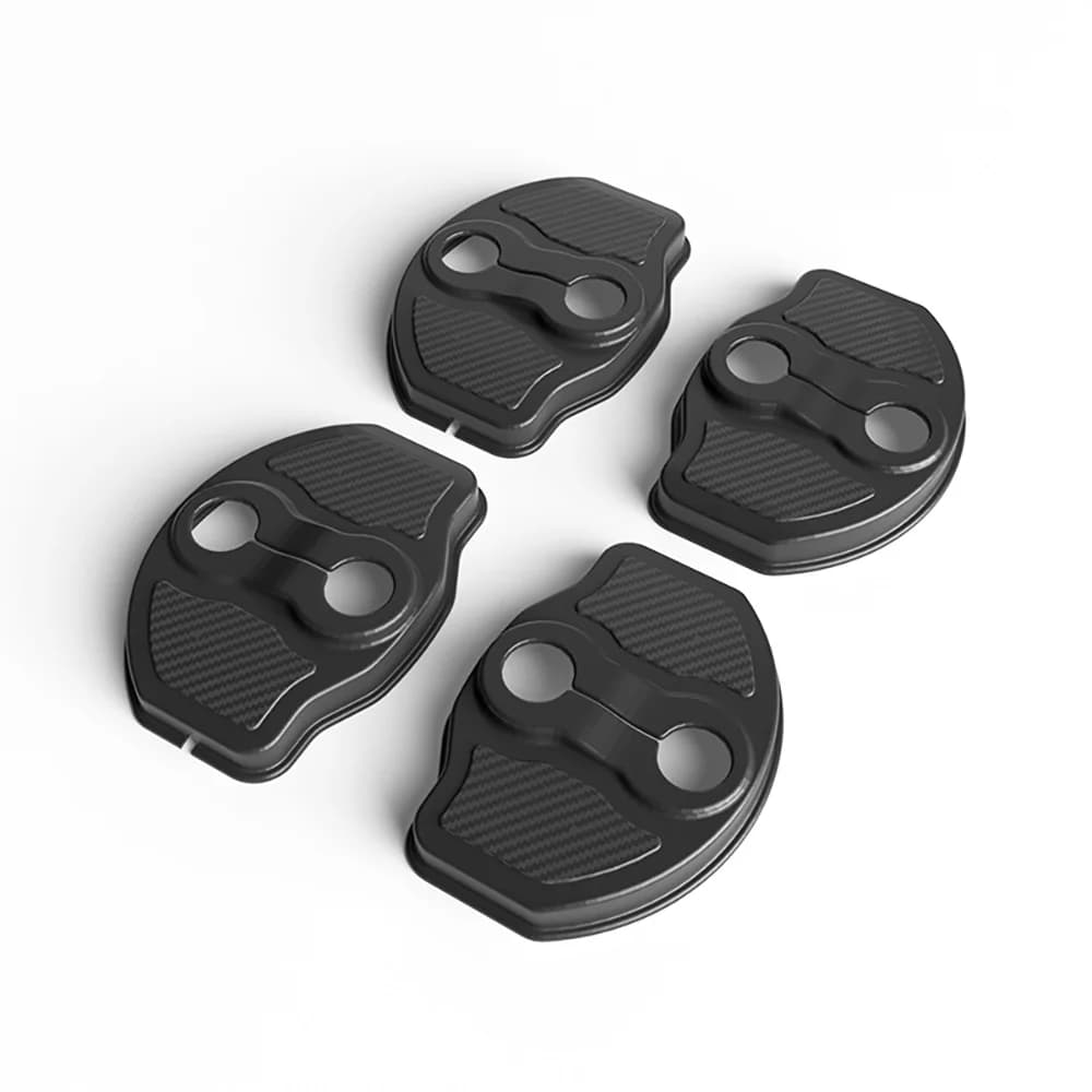 4 Pezzi Copri Serratura Porta Edizione Carbonio per Tesla Model Y Juniper 2026 e Model 3 Highland 2025 - Protezione Chiusure e Ferma Porta
