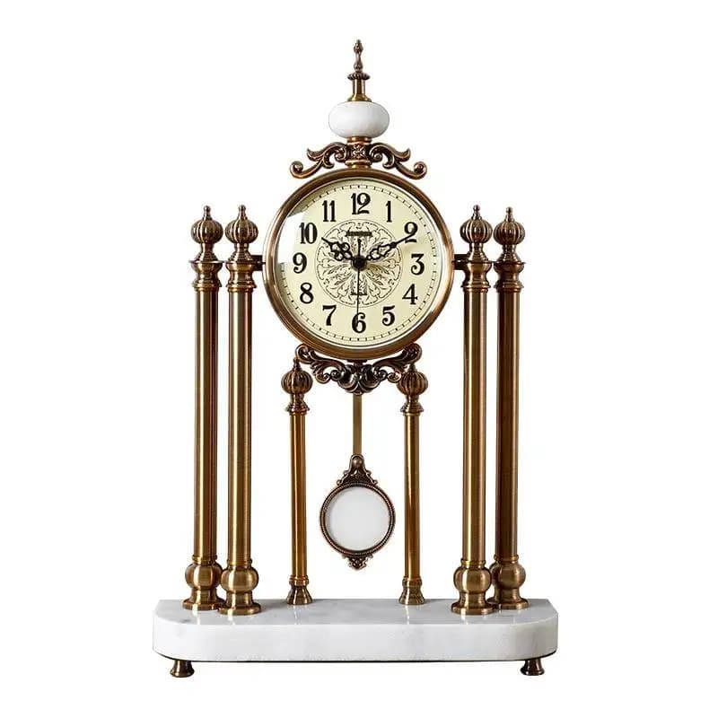 Orologio da Tavolo Americano di Lusso, Orologio da Scrivania di Alta Gamma per Soggiorno, Grande Orologio a Pendolo