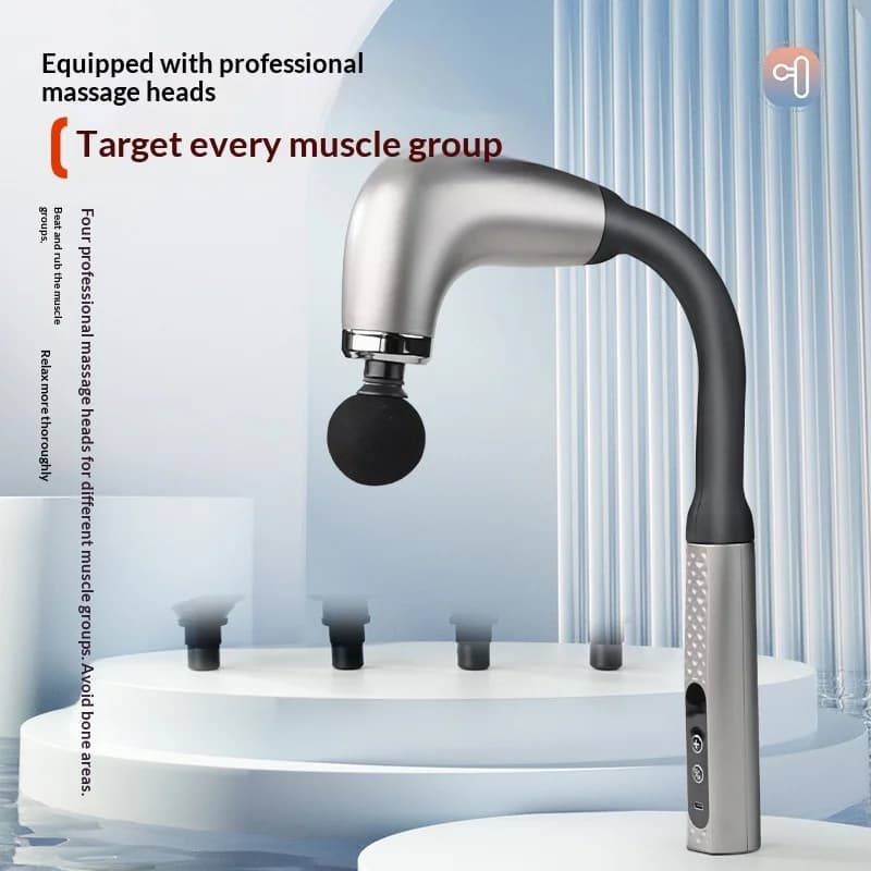 Elbow Bent Fascia Gun, Multifunctional Electric Massager Deep Tissue Relax For Cervical Waist Back Leg Full Body Home Use