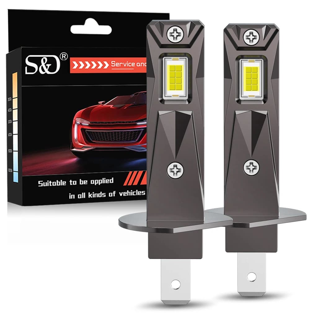 30000LM H1 LED Headlights 120W 16PCS 3570 CSP High Low Beam Turbo Auto Light 1: 1 Fanless Canbus H1 Mini 12V 6000K