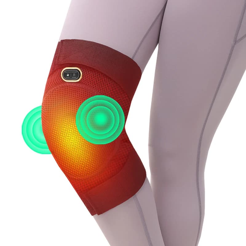 Ginocchiere Elettriche Riscaldate a 3 Livelli di Calore e Vibrazione, Alleviano il Dolore Articolare, Favoriscono il Recupero Sportivo, Cura Quotidiana per Appassionati di Fitness e Anziani