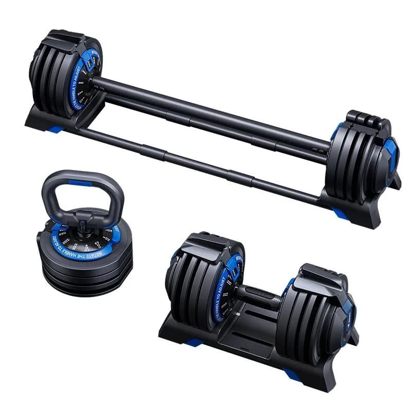 Attrezzatura per allenamento della forza con kettlebell e bilanciere a regolazione rapida