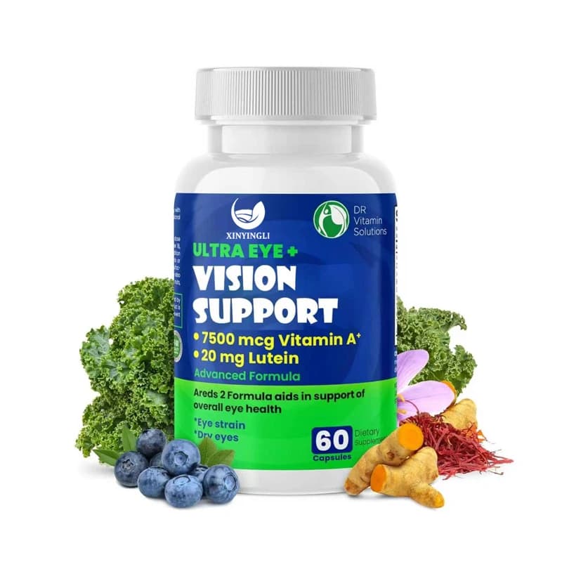 Le vitamine per gli occhi promuovono la salute della macula | Integratori che contengono luteina, zinco, vitamina A e mirtillo rosso