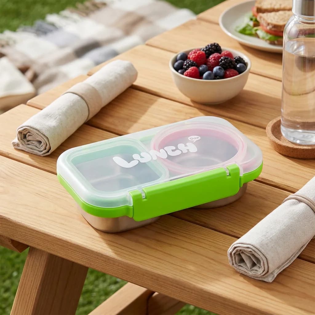 Bento Box Portable School Lunch Container for Students Office Workers 304 Stainless Steel Leakproof Food Storage Box