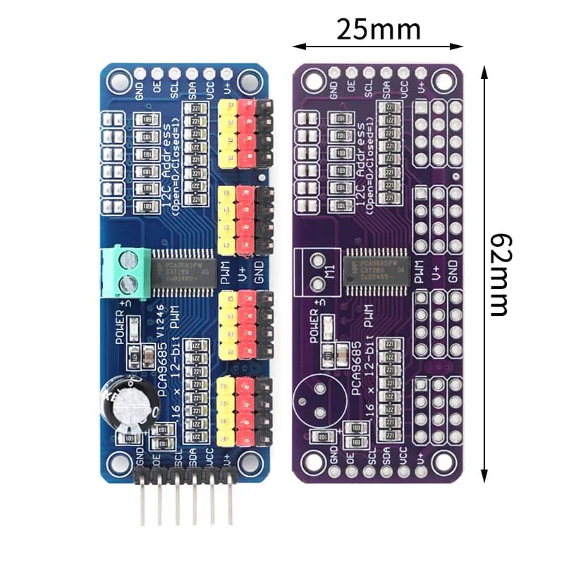 16-Channel 12-bit PWM Servo Driver - I2C interface - PCA9685 for Arduino Raspberry Pi DIY Servo Shield Module servo shield