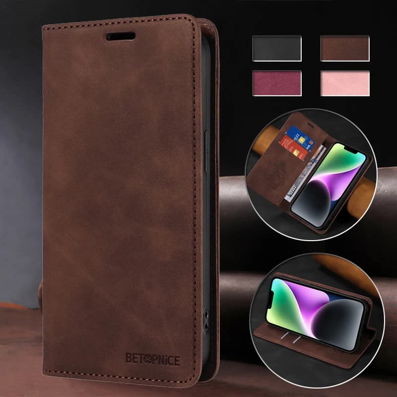 Custodia per telefono a portafoglio in pelle antifurto per VIVO X300 Y400 Pro V60 V50 Lite 4G Y21D Y31 5G Flip Cover Porta carte Coque magnetica