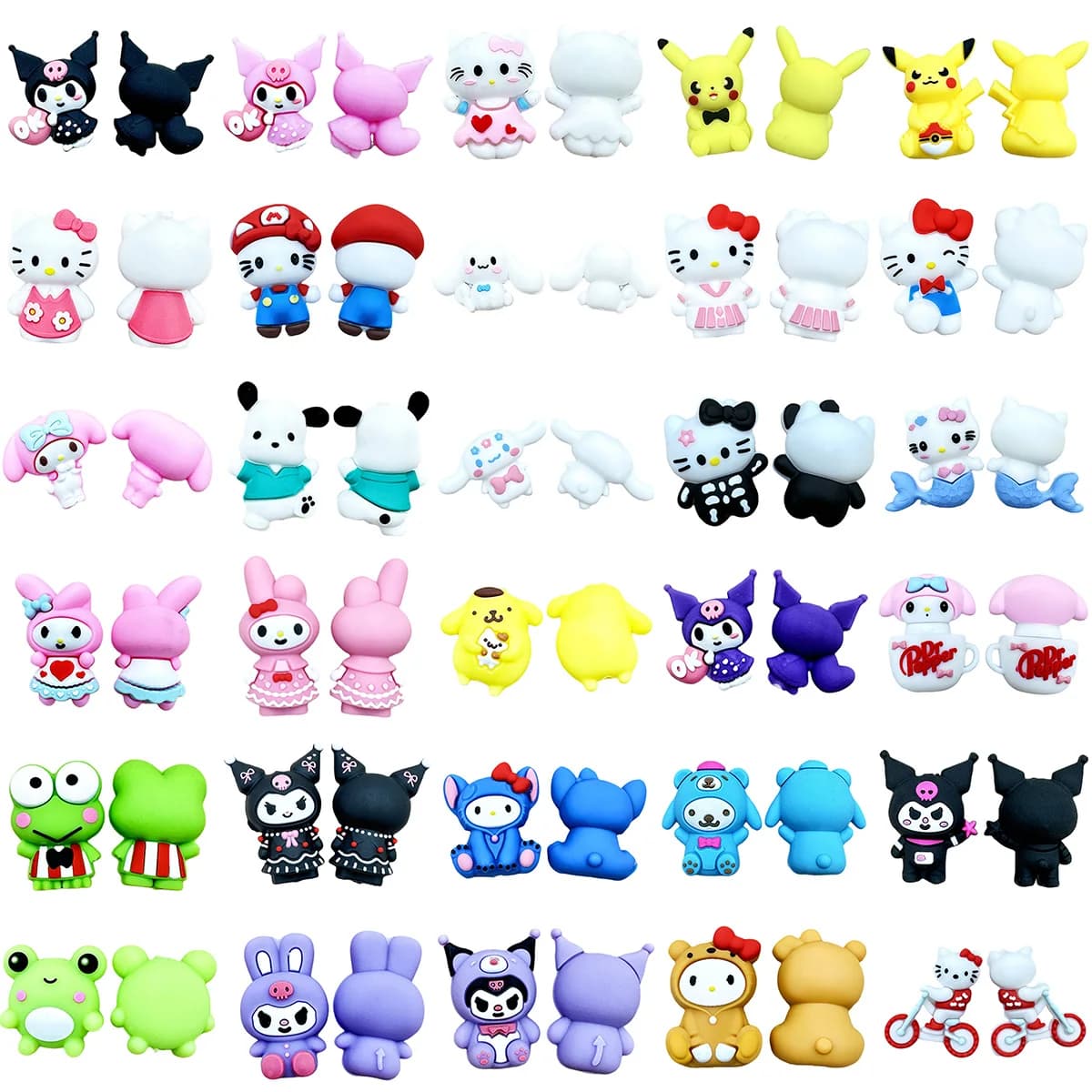 10 Pezzi Perline 3D in Silicone Nuove Sanrio, Perline 3D in Silicone Fatte a Mano per Fai da Te, Gioielli, Ciondoli, Accessori all'Ingrosso, Regali Fai da Te