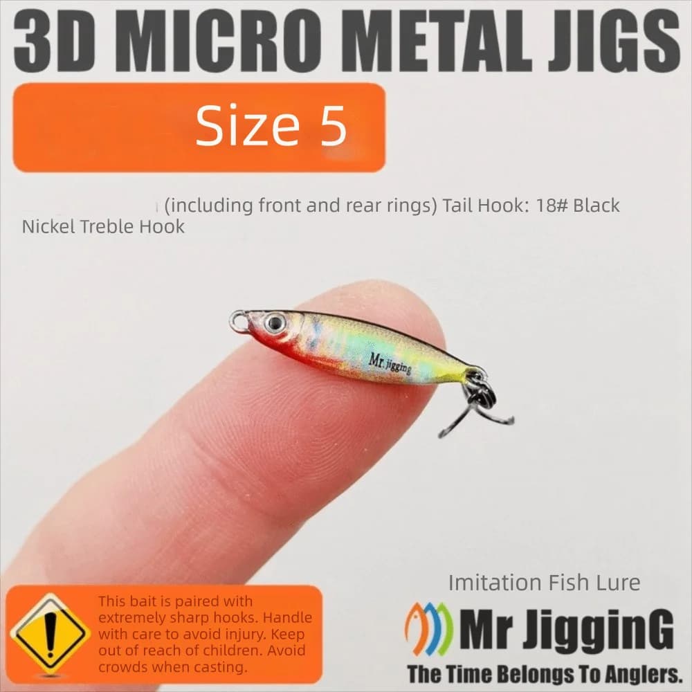 Iron Plate Micro Sized Bait 1.5g 3g 5g Weight 3D Design Metal Cast Jig Spoon Metal Material Mini Size 3D Mini VIB Lure Fishing