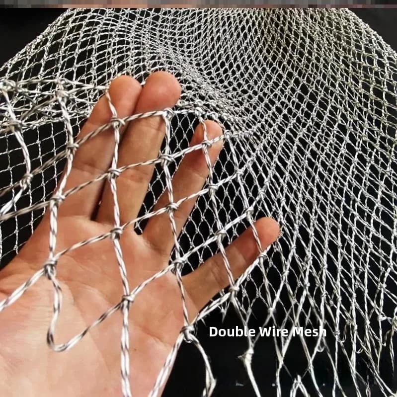 Handcrafted Large Deep Double Line Durable Fishing Net Basket Trap Head Anti-Entanglement for Outdoor Camping Travel Gear