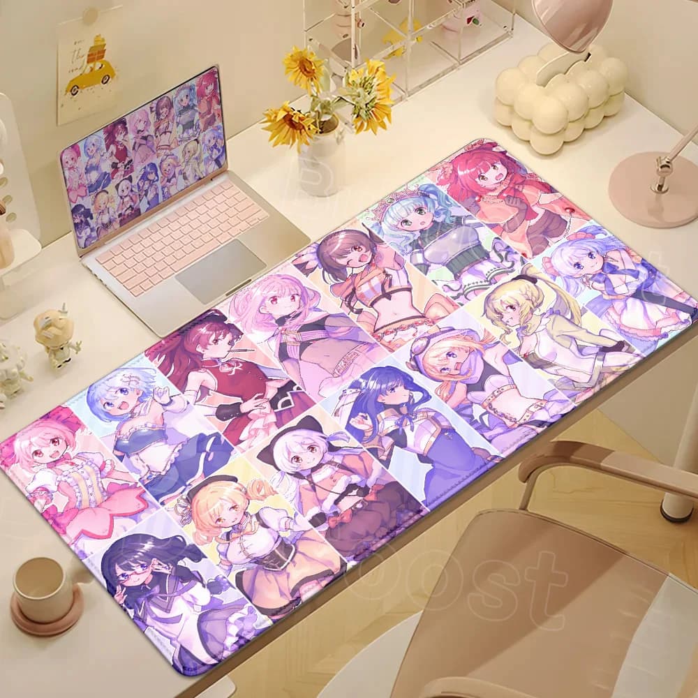 Kawaii Girl Anime Puella Magi Madoka Magica Mousepad Grande 900x400mm Gaming Mouse Pad Blocco Bordo Tastiera Del Computer Tavolo Scrivania Zerbino