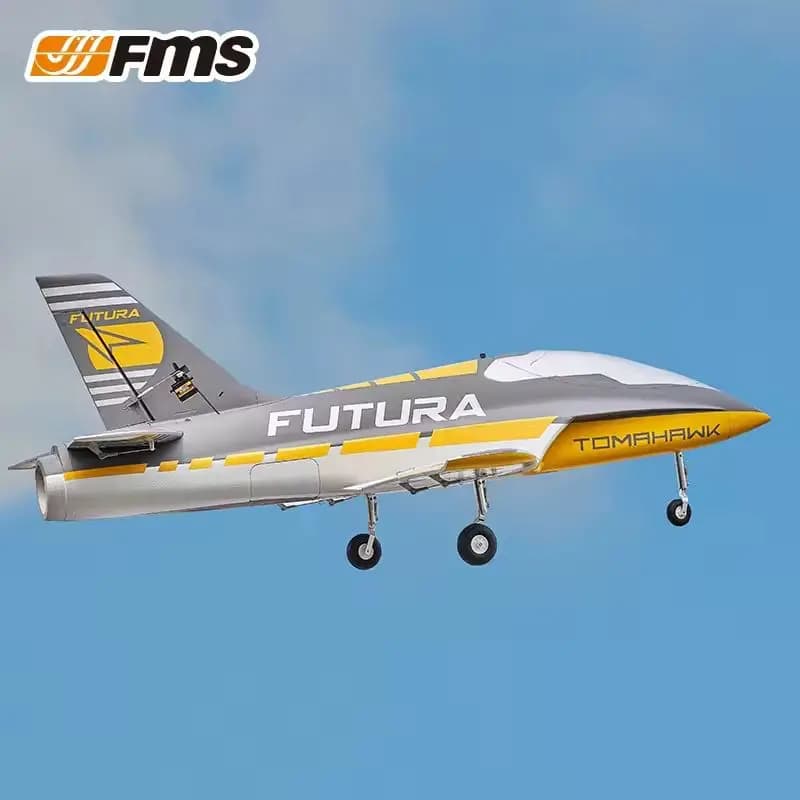 Aereo Fms Rc 64mm Futura Tomahawk con alette Sport Trainer Ventilatore canalizzato Edf Jet 3 colori Modello Hobby Aereo Aereo Avion Pnp