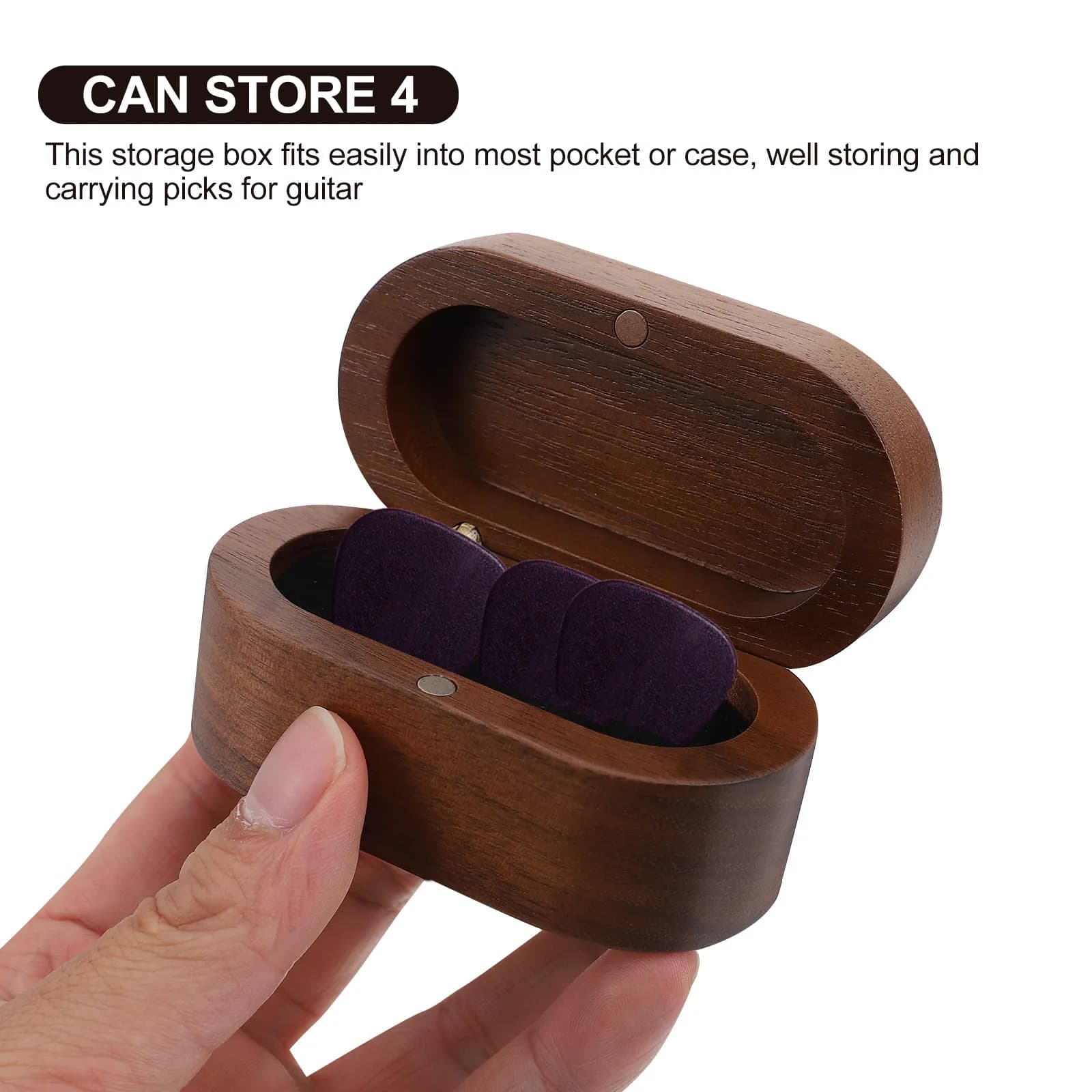 1Pcs Guitar Picks Container Compact Multi Function Scratch Proof Sturdy Plectrum Holder for Guitar Lovers Gift Idea
