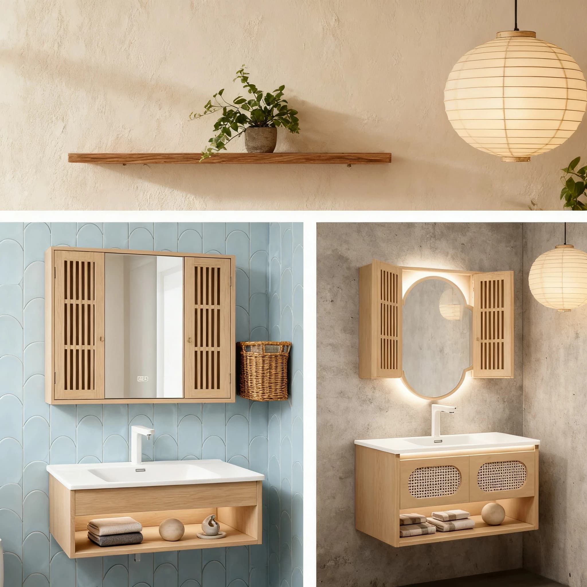 Mobiletto Lavelli da bagno Mobiletto da bagno Doppio lavabo Colonna Armadietto da parete Farmacia Asciugamano aperto Salvaspazio Meuble Toilette
