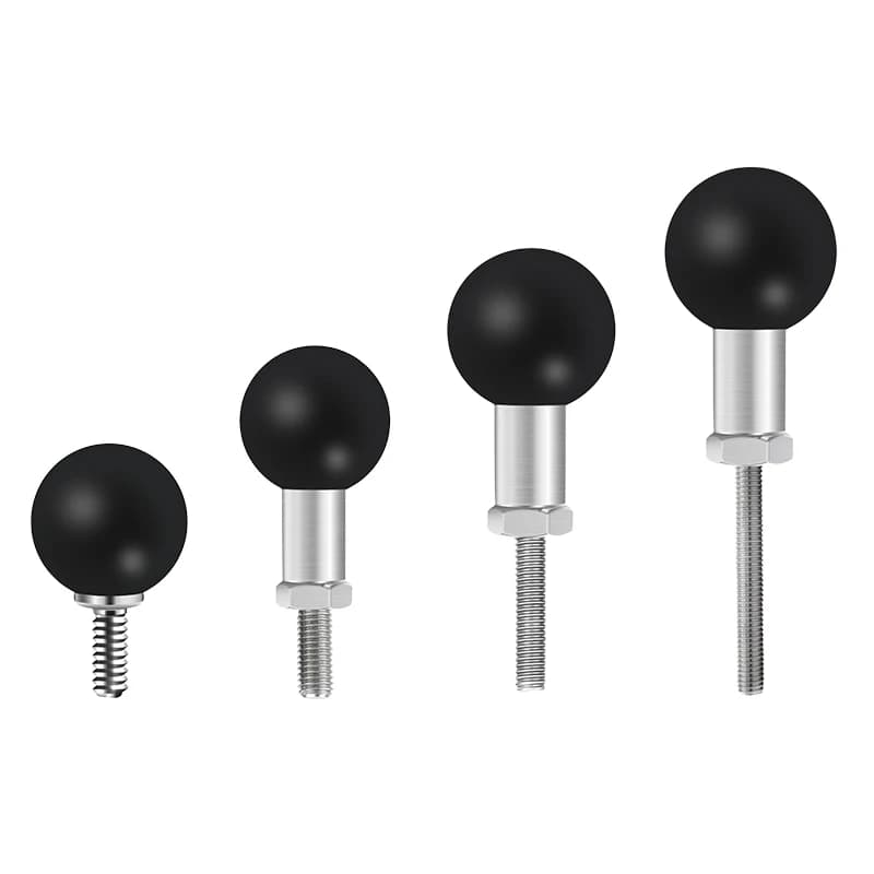 Adattatore a Sfera da 1 Pollice con Vite M6, Supporto a Sfera per Base Manubrio Moto a Doppia Presa, Bullone a U per Fotocamera d'Azione da Bici