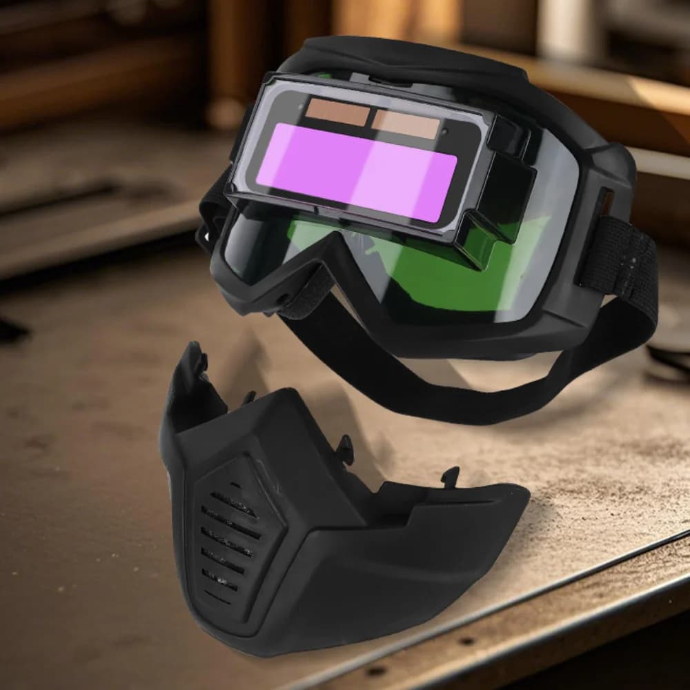 Automatic Welding Glass Detachable Split Type Face Protector with Shock Resistant Adjustable Band