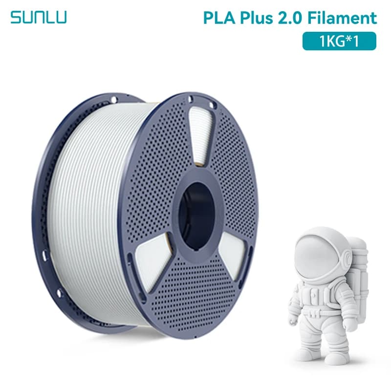 SUNLU 1KG PLA Plus 2.0 3D Printer Filament 1.75 mm 1000 g (2.2 pounds) Prewashed Filament without knots Suitable for most FDM printers