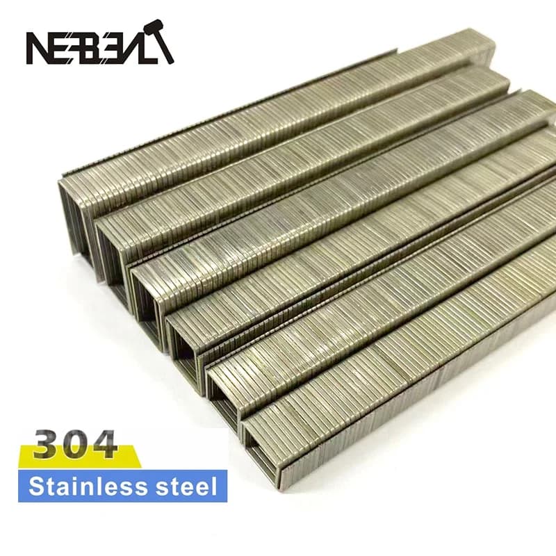 Acciaio inossidabile 304 1008J/1010J/1013J/1016J/1019J/1022J Chiodi a forma di U Graffette Pistola elettrica pneumatica per strumento di lavorazione del legno fai da te