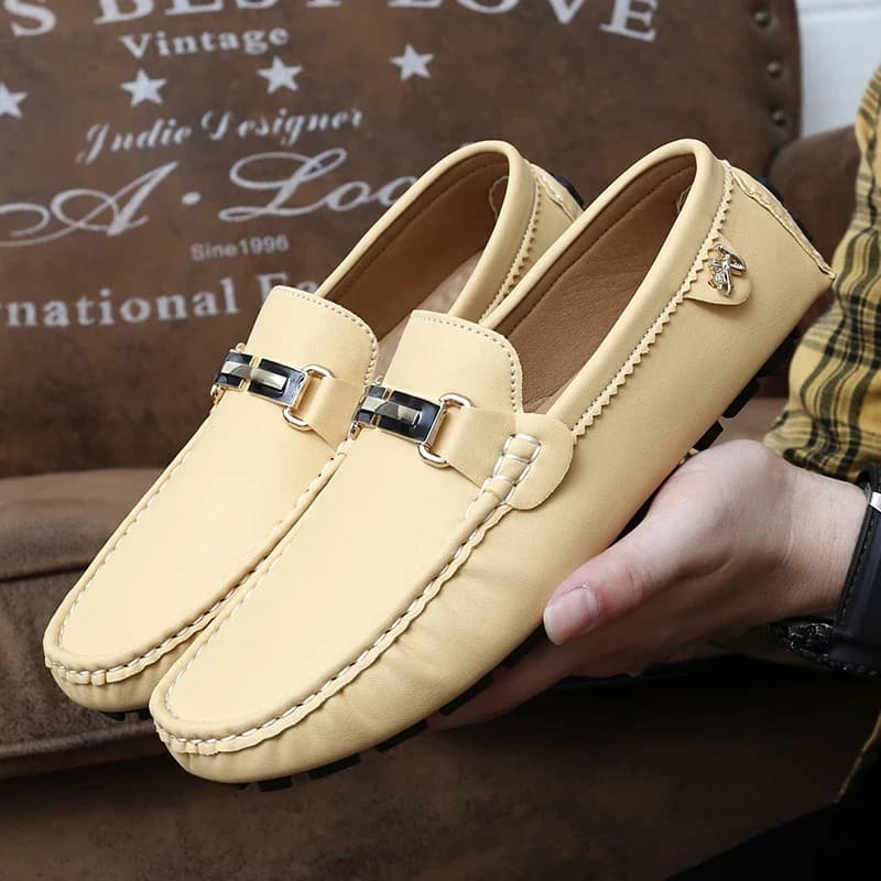 ELUVA Mocassini da uomo Scarpe comode da passeggio Leggere e traspiranti Slip on Scarpe casual da guida antiscivolo Mocassini da uomo con suola morbida