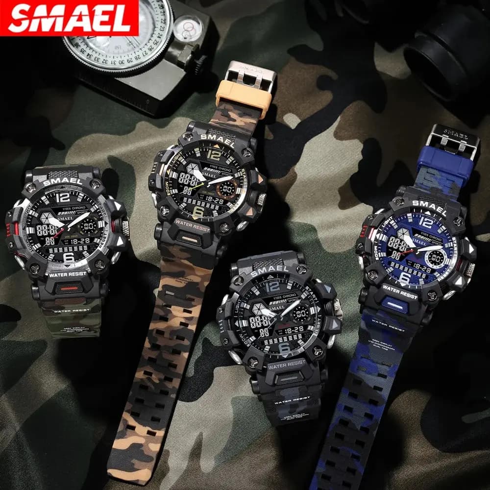 SMAEL New Style 8072MC orologio al quarzo Digtal quadrante doppio Display impermeabile per orologio da uomo
