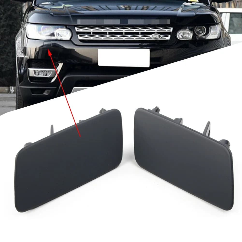 2Pcs LH+RH Car Front Bumper Headlamp Washer Cover Cap For Land Rover L494 Range Rover Sport 2014 2015 2016 2017 2018