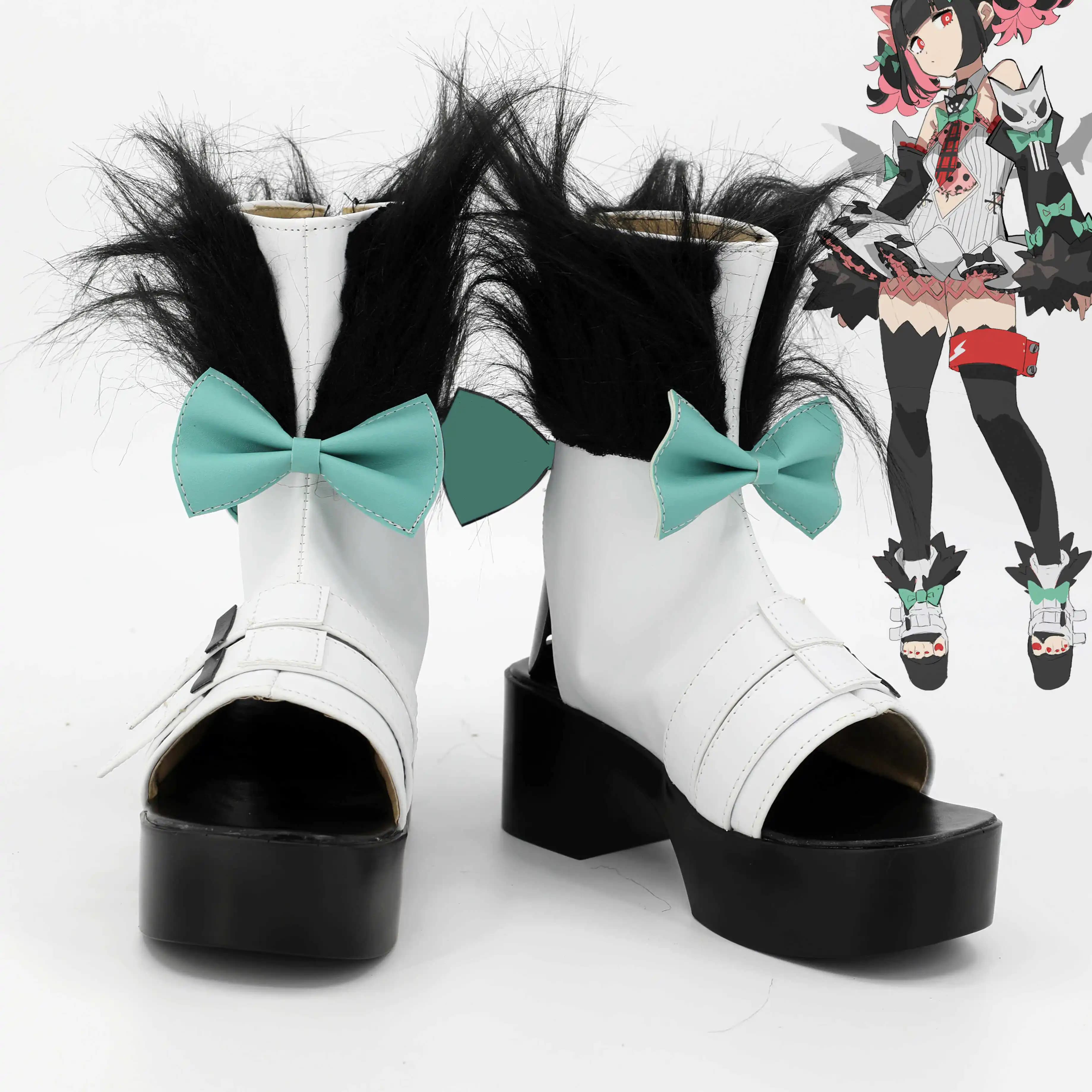 Scarpe Cosplay Zenless Zone Zero ZZZ Nangong Yu, Stivali Cosplay Sariya Rokuro Sariel