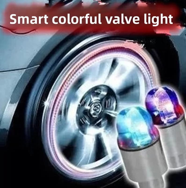 2 luci per ruote per bici da moto, pneumatici luminosi, lampada per ugelli per gas colorati, accessori per auto impermeabili a LED universali