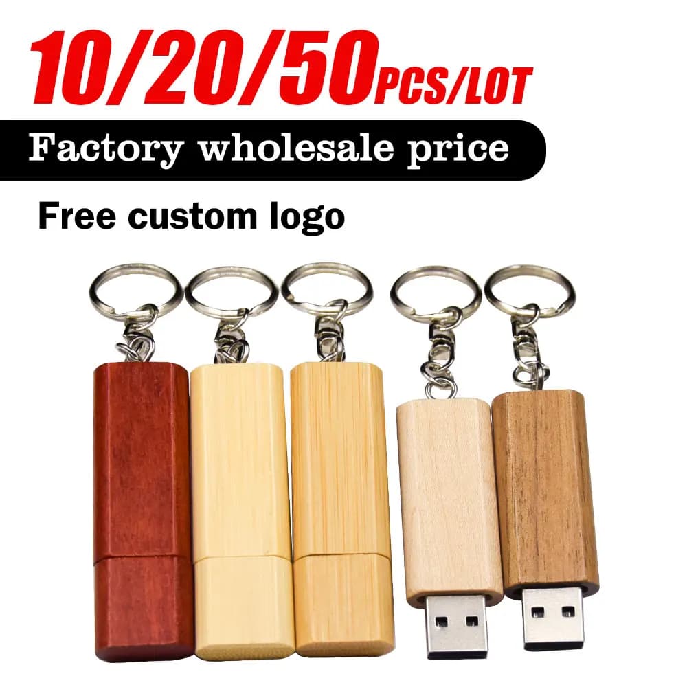 10/20/50 pz logo personalizzato gratuito Chiavetta USB in legno penna driver chip di legno pendrive 4GB8GB16GB 32GB chiavetta di memoria per il regalo di nozze