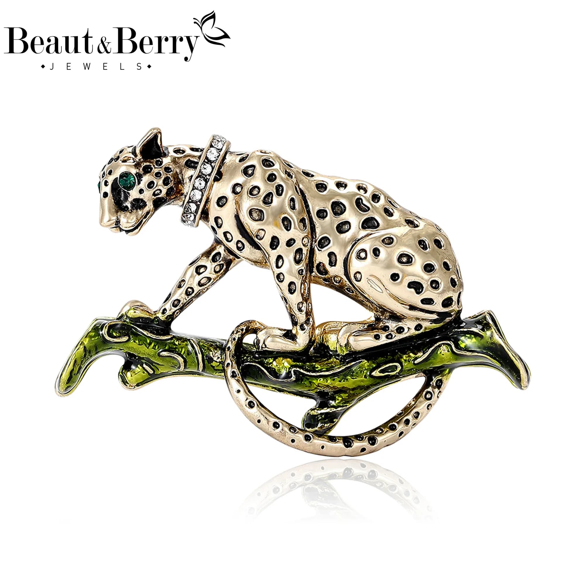 Beaut&Berry Bellissime spille leopardate con strass per donne Spille animali unisex Amici Regali per feste Accessori per gioielli per banchetti