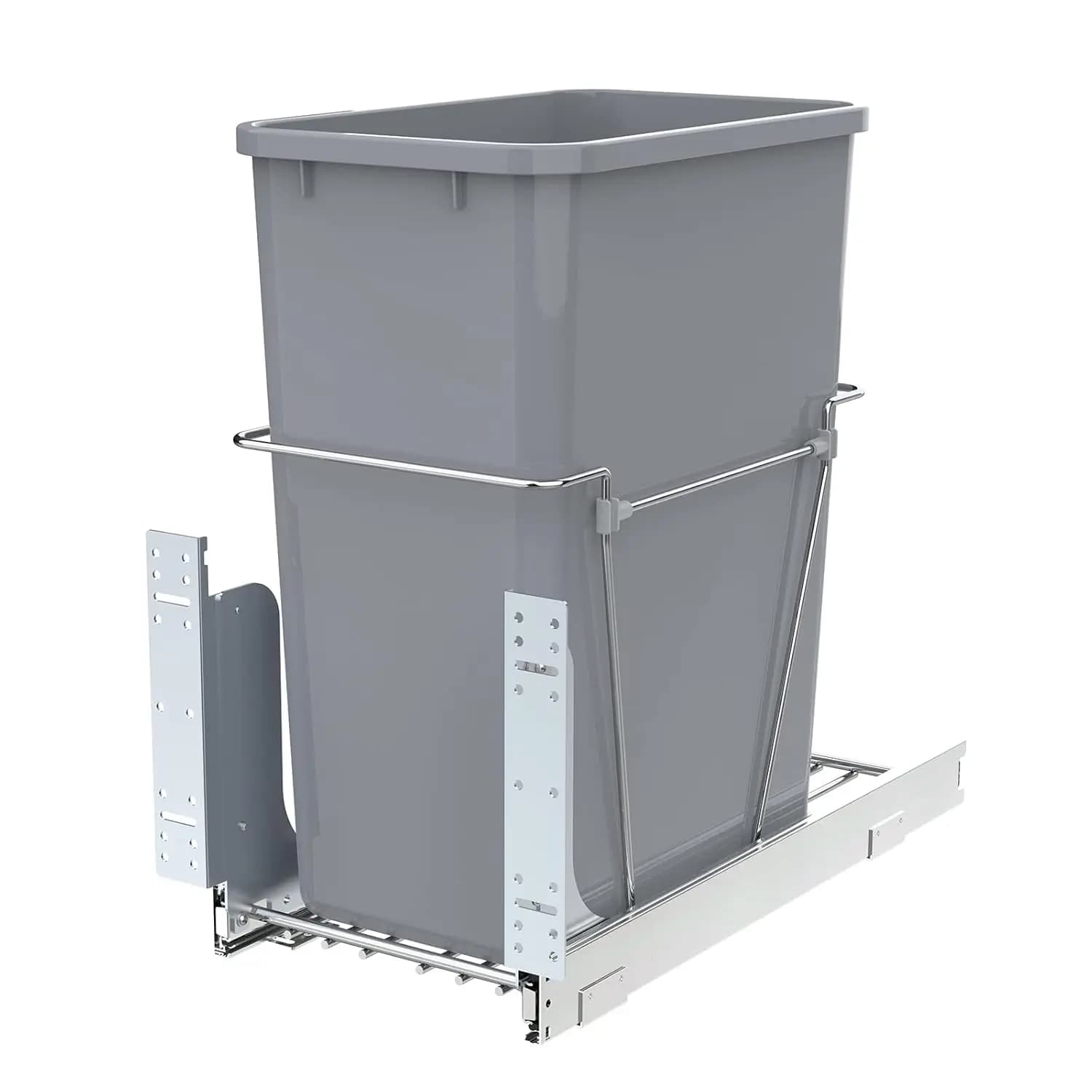 Cestino Estraibile Sottopensile con Contenitore da 35QT, Facile Installazione, Organizzatore Salvaspazio per Cucina