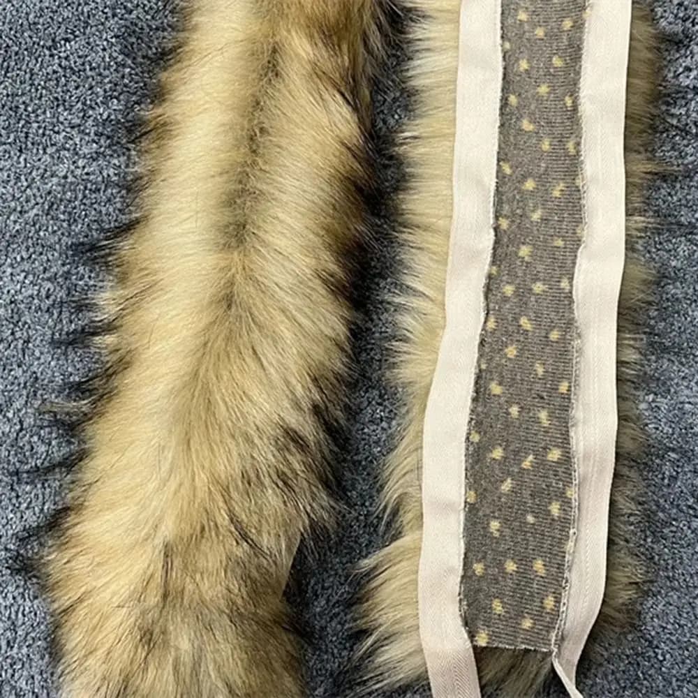 Nuovo collare in pelliccia grande 1M accessori di abbigliamento fai da te striscia di pelliccia artificiale decorazione imitazione cappello di procione tesa striscia di peluche