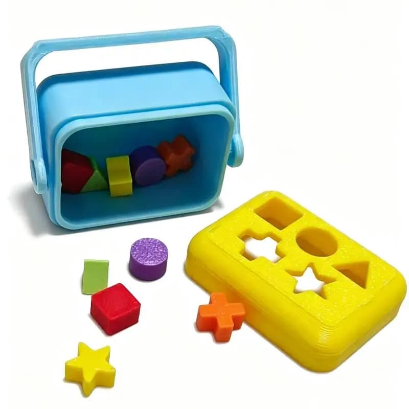 Hot 1 Set Doll House Nursery Decoration Photography Prop Miniature Shape Sorting Toy Box Dollhouse Educational Toy Model