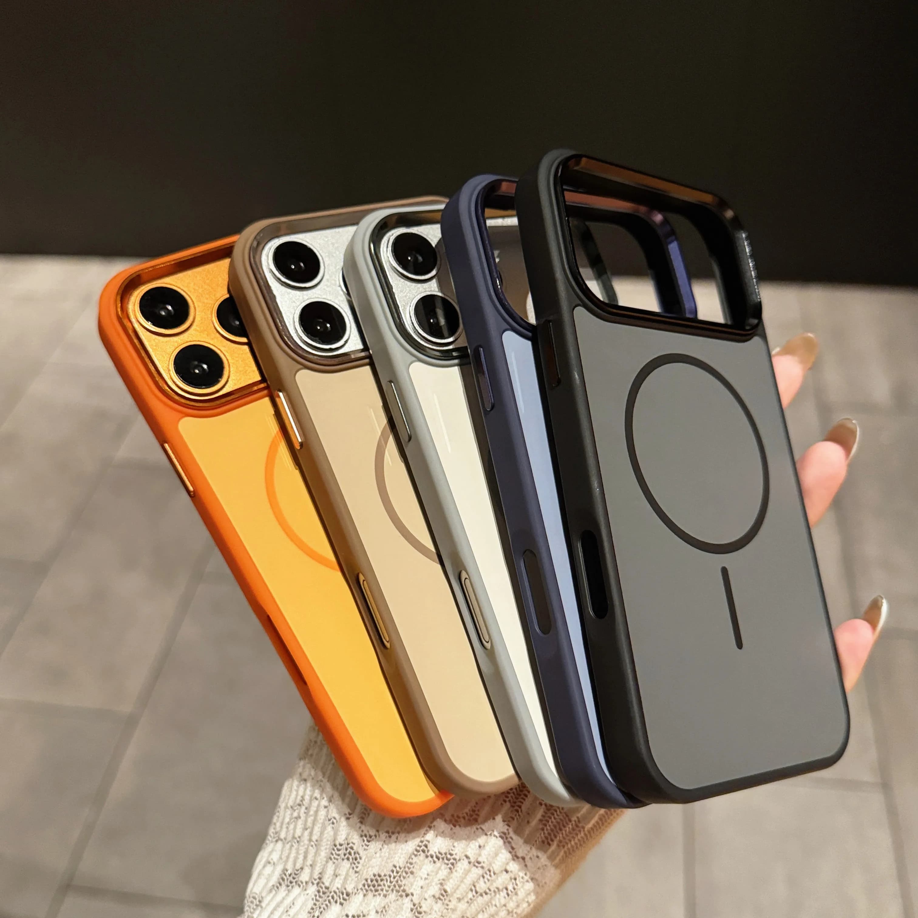 Skin Feel for Magsafe Magnetic Phone Case for iPhone 17 Air 16 15 14 Plus 13 12 11 Pro Max Shockproof Metal Lens Frame Cover