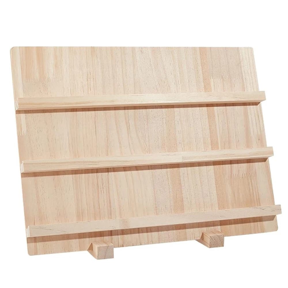 1 Pezzo Espositore in Legno per Orecchini, Porta Gioielli, Porta Orecchini, Porta Biglietti da Visita, 3 Livelli