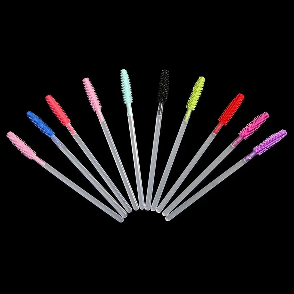 10 pcs/sset U.S. Silicone Eyebrow Comb And Dropping Eyebrow Brush Spooler Eyebrow Mascara Bacchetta Applicator for Eyelash Extension