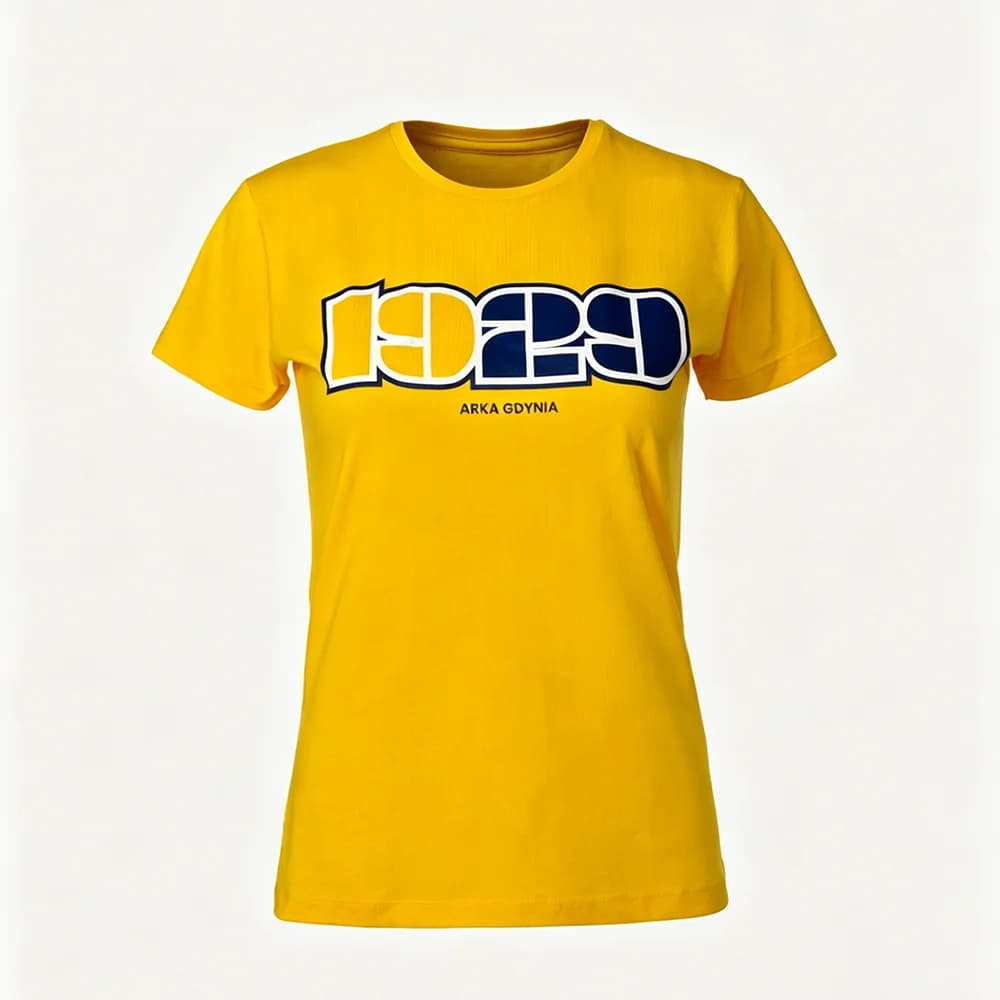 T-Shirt Unisex del Club di Calcio Arka Gdynia Polonia, Multicolore, ad Asciugatura Rapida, Collo Tondo, Manica Corta Casual per Tifosi