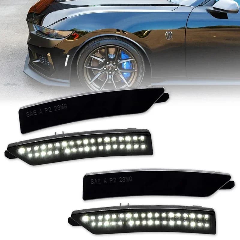 Luci LED Laterali per Paraurti Anteriore e Posteriore, Indicatori di Direzione e Riflettori di Ricambio per Ford Gen7 Mustang S650 2024 2025+