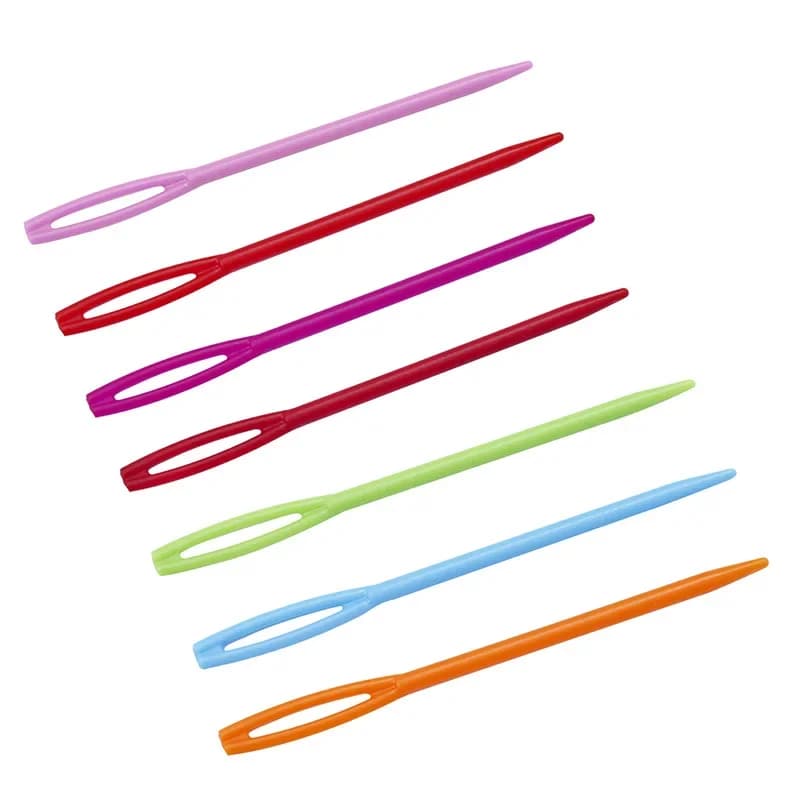 100Pcs 9cm/7cm Plastic Sewing Needles Crochet Hook DIY Sweater Weaving Tool Tapestry Knitting Needles DIY Wool Yarn Needle