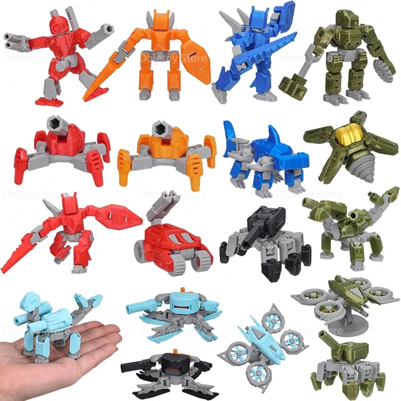 Nuova serie di macchine da guerra stampate in 3D Mini serbatoio da combattimento mobile Sentry Drone Lanciatore di artiglieria Action Figure Decorazione della stanza Regali