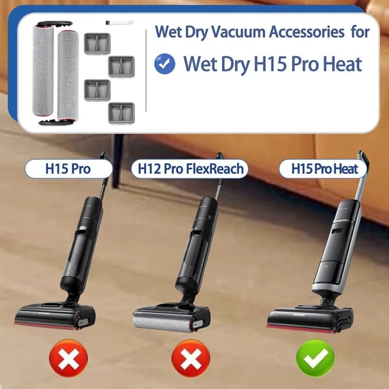 Sostituzione del rullo spazzola e del filtro Hepa per accessori per aspirapolvere H15 Pro Heat Wet Dry-ABYS