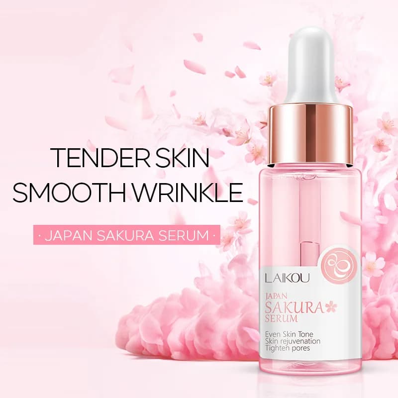 LAIKOU Siero Giappone Sakura Essenza Equilibrio Grasso Acido Ialuronico Puro Schiarente Ringiovanimento Cura Della Pelle Siero Viso