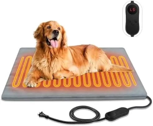 Grande Tappetino Riscaldante Impermeabile per Animali Domestici 90x60 cm per Cani e Gatti – Regalo Invernale Ideale, Coperta Riscaldante per Esterni