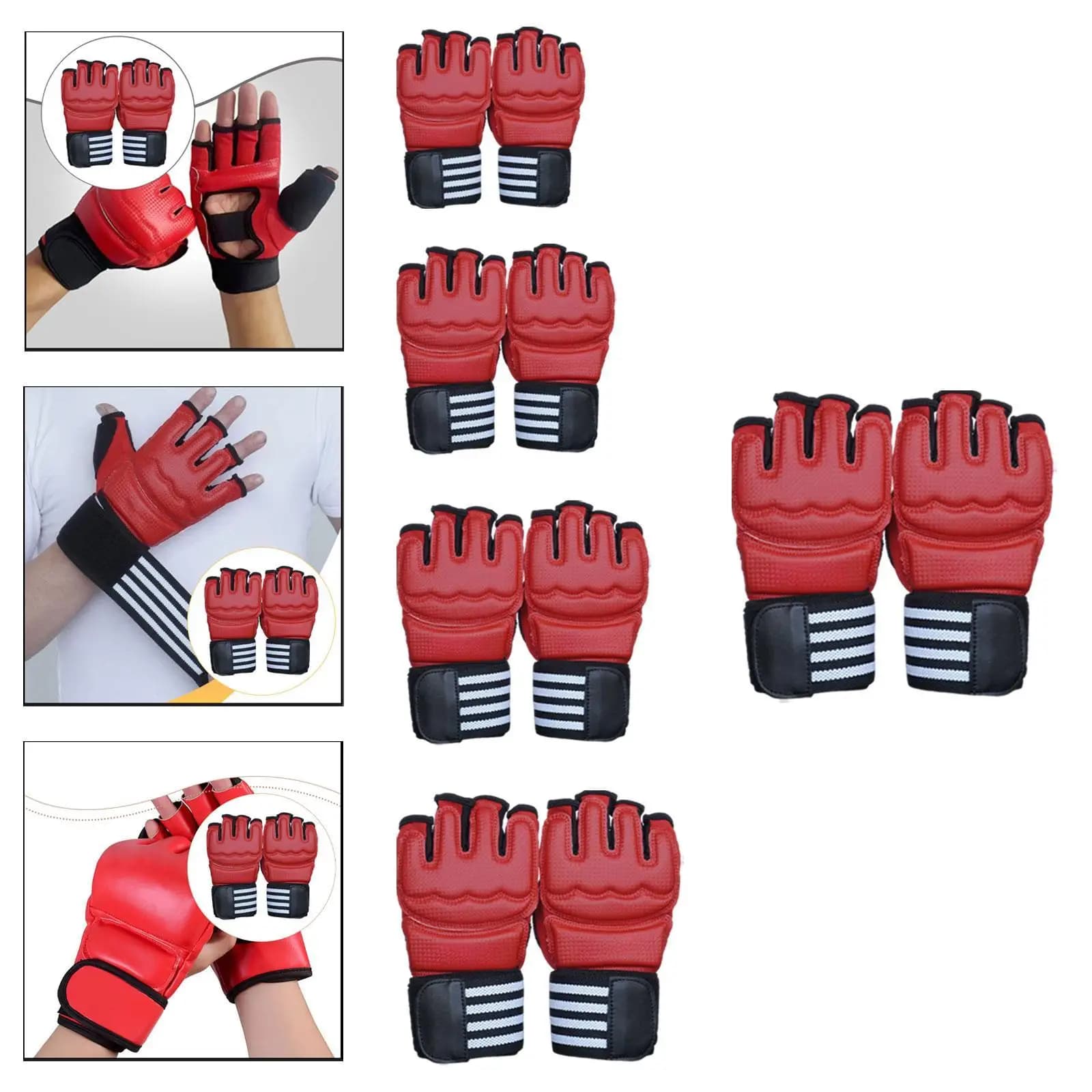 Boxing Gloves, Half-Date Kickboxing Gloves, Sparring Gloves for Boxing and Gym Equipment