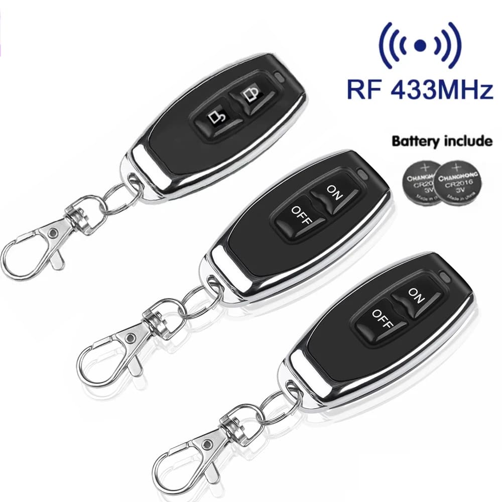 433 Mhz RF Telecomando Pulsante On Off Codice di Apprendimento EV1527 Trasmettitore Casa Intelligente Per La Luce A Led Cancello di Auto Porta Del Garage Chiave di Allarme