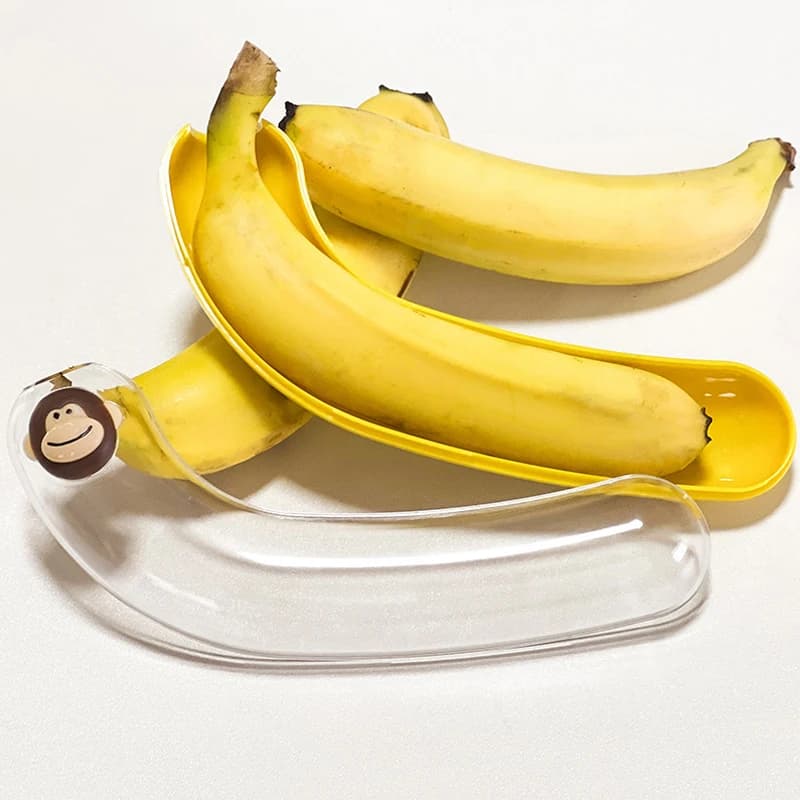 1PC Children's Portable Banana Storage Box Squeezable Fruit Storage Box Refrigerator Crisper Outdoor Fruit Storage Box Holder