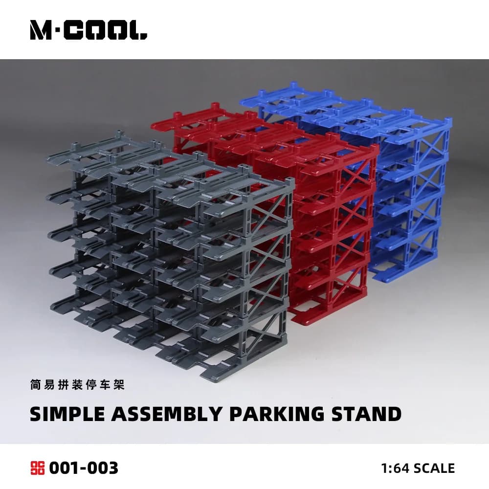 *Preordine* M·COOL 1:64 Modello di Parcheggio a Montaggio Semplice, Diorama di Parcheggio per Esposizione, Collezione e Regalo