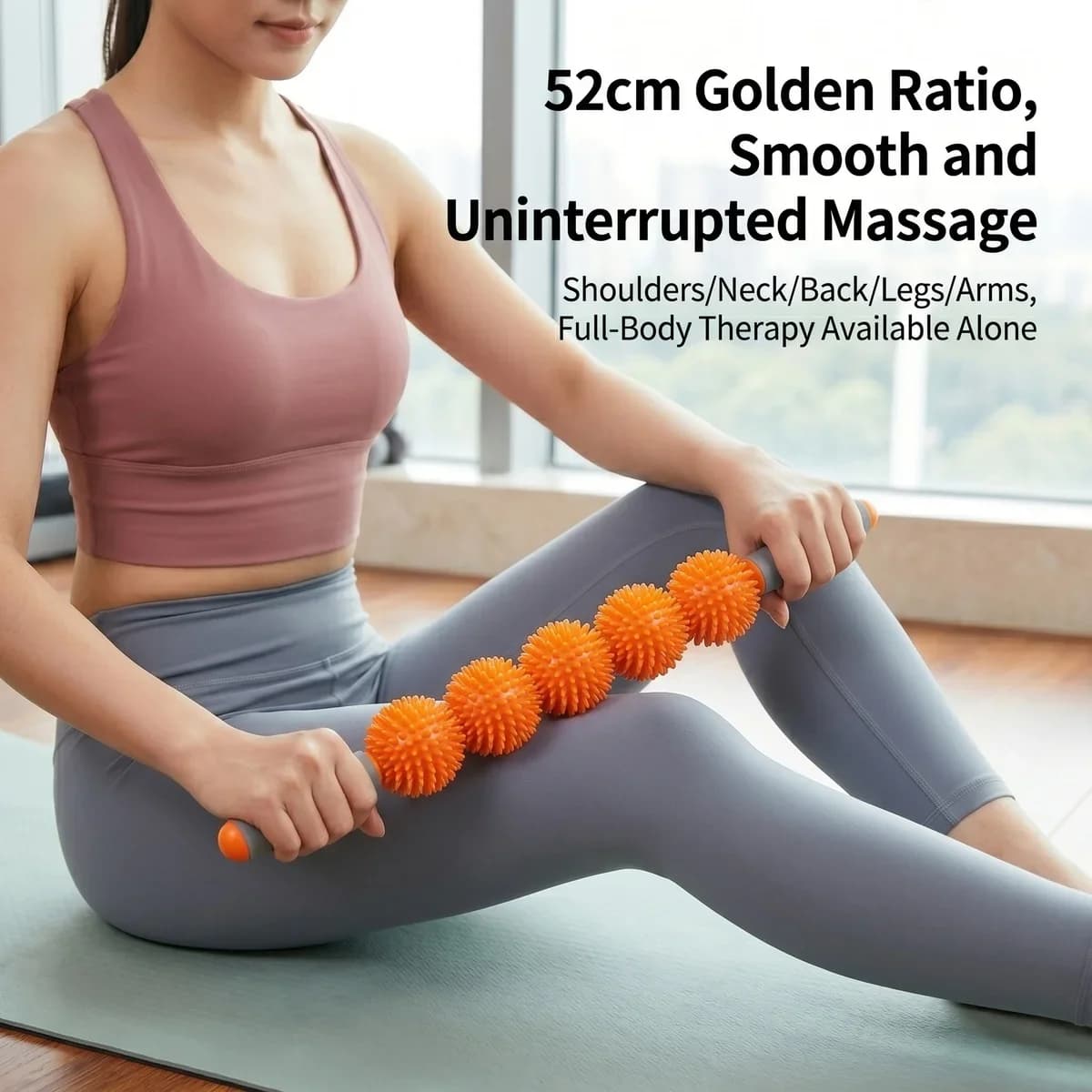 Massage Roller Set for Agopunti and Ball Massage with Tips, for Deep Muscle Relaxation, Leg Slimming, Yoga and Fascia