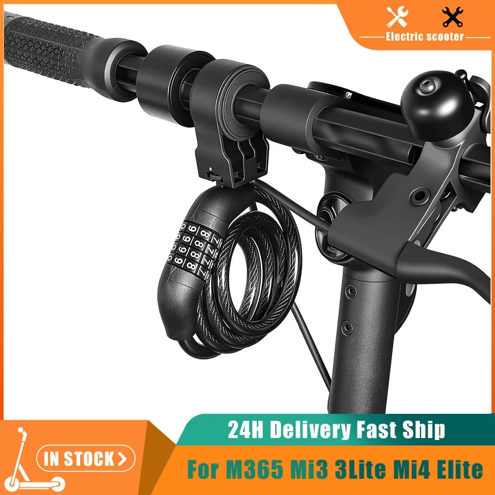 Heavy Duty Strong Anti-theft Lock 4 Digit Code For Xiaomi Mi3 M365 Pro 1S Max G30 G30D Electric Scooter Security Chain Code Lock